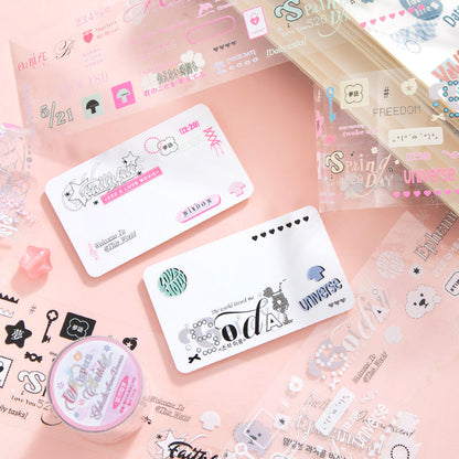 Whispering Among the Clouds Series Die Cutting PET Tape featuring cloud designs for journaling, scrapbooking and collage