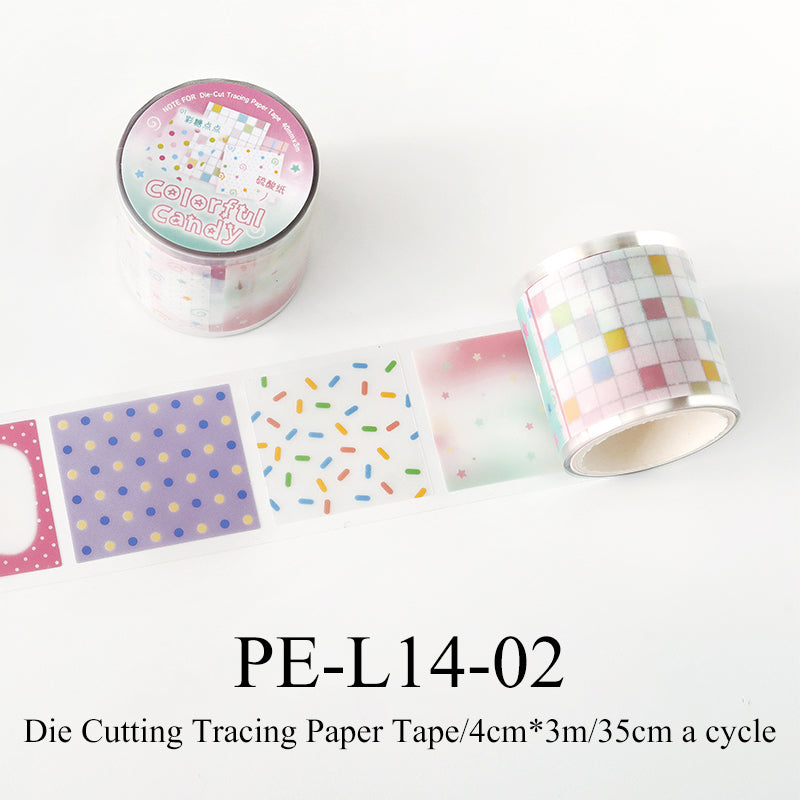 Wave Dots Series Die Cutting Tracing Paper Tape