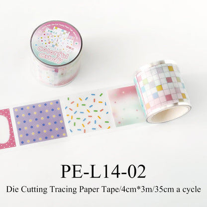 Wave Dots Series Die Cutting Tracing Paper Tape