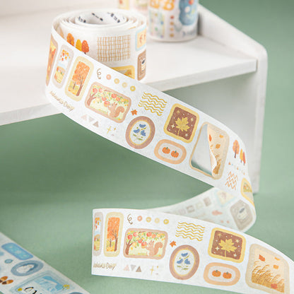 Flower Island Melodies Series Die Cutting Washi Tape featuring flower, and island designs for journaling, scrapbooking and collage