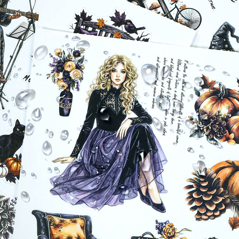 The Witch's Manor Sticker Book featuring book designs for journaling, scrapbooking and collage