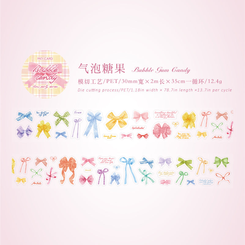 Bow Party Series Die Cutting PET Tape