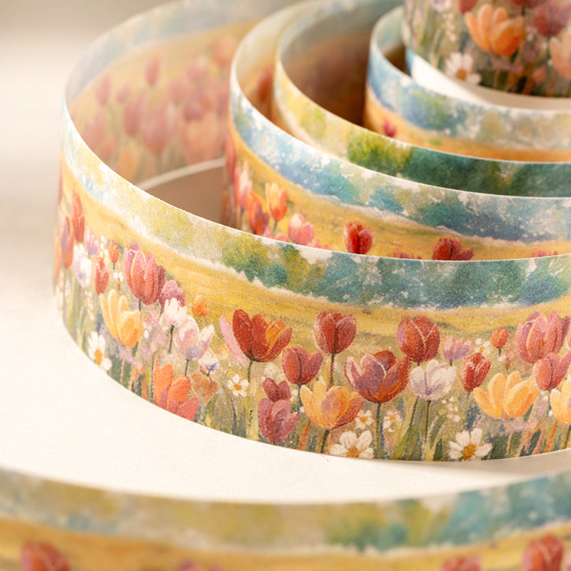 Sea of flowers series Washi Tape featuring flower, and sea designs for journaling, scrapbooking and collage