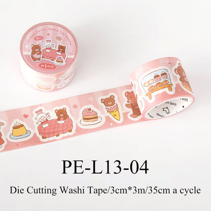 Forest Cute Friends Series Die Cutting Washi Tape