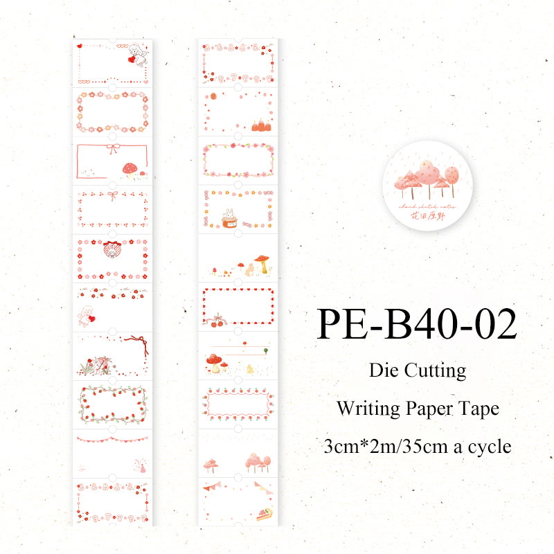 Sweetheart Imprint Series Die Cutting Writing Paper Tape