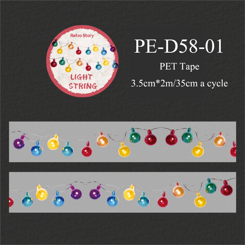 Colorful String Lights Series PET Tape