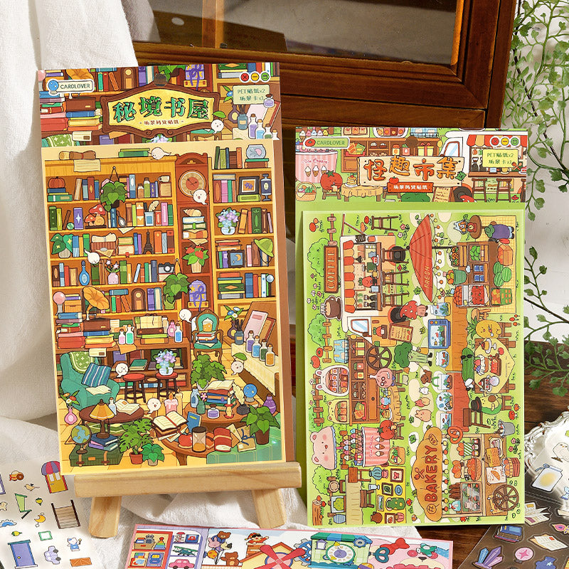 Fantasy World Park Series 3D Sticker featuring fantasy designs for journaling, scrapbooking and collage