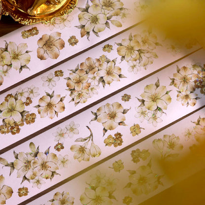 5cm*100cm Brown Tea Shadow Die Cutting Shell Light Washi/PET Tape