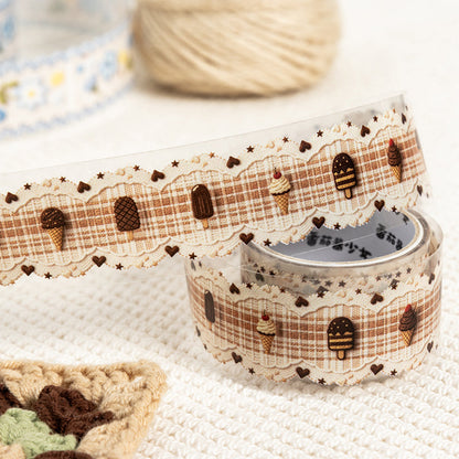 Crochet Tales Series PET Tape featuring tale designs for journaling, scrapbooking and collage