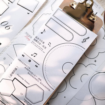Whole Roll 10.5cm*6m Grid memory Die Cutting Washi/PET Tape for journaling, scrapbooking and collage