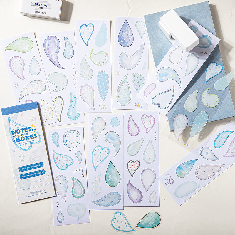 Notes Boxes Series Sticker Book featuring book designs for journaling, scrapbooking and collage