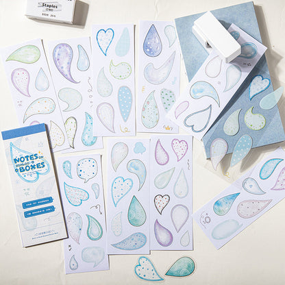Notes Boxes Series Sticker Book featuring book designs for journaling, scrapbooking and collage