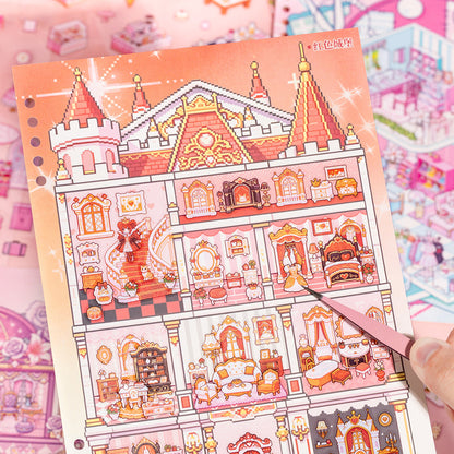 Fairy Tales World 3D Sticker Book featuring fairy, tale, and book designs for journaling, scrapbooking and collage