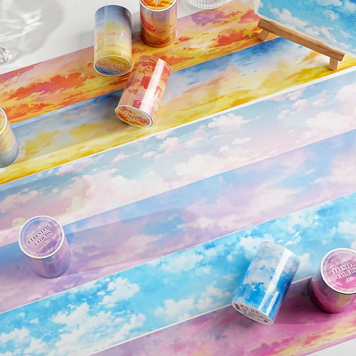 Sky Cloud Realm Series PET Tape featuring cloud, and sky designs for journaling, scrapbooking and collage