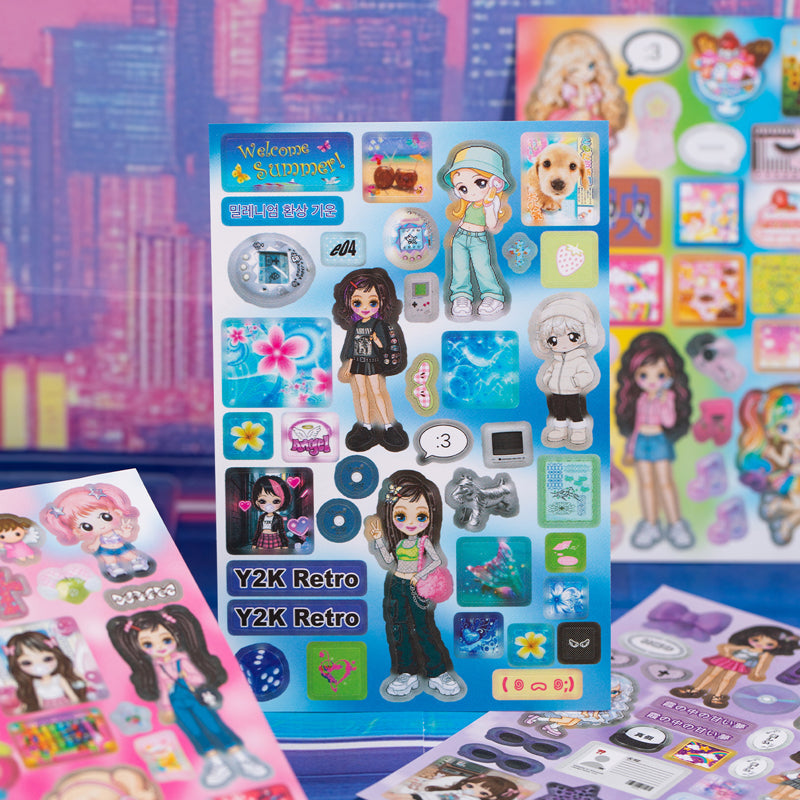 Millennium Signal Series Sticker Book featuring book designs for journaling, scrapbooking and collage