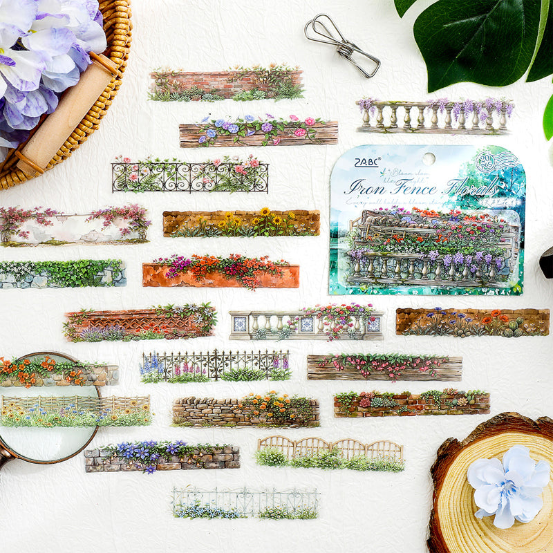 Flower Wall Sermon Series Sticker featuring flower designs for journaling, scrapbooking and collage