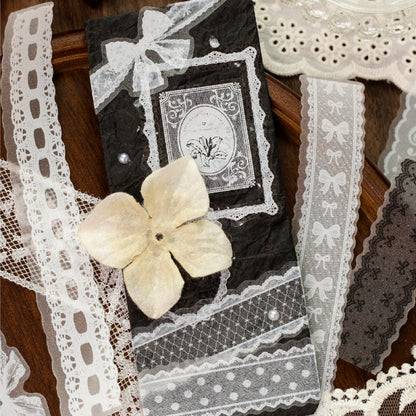 Lace Piece Collection Series Sticker featuring lace designs for journaling, scrapbooking and collage
