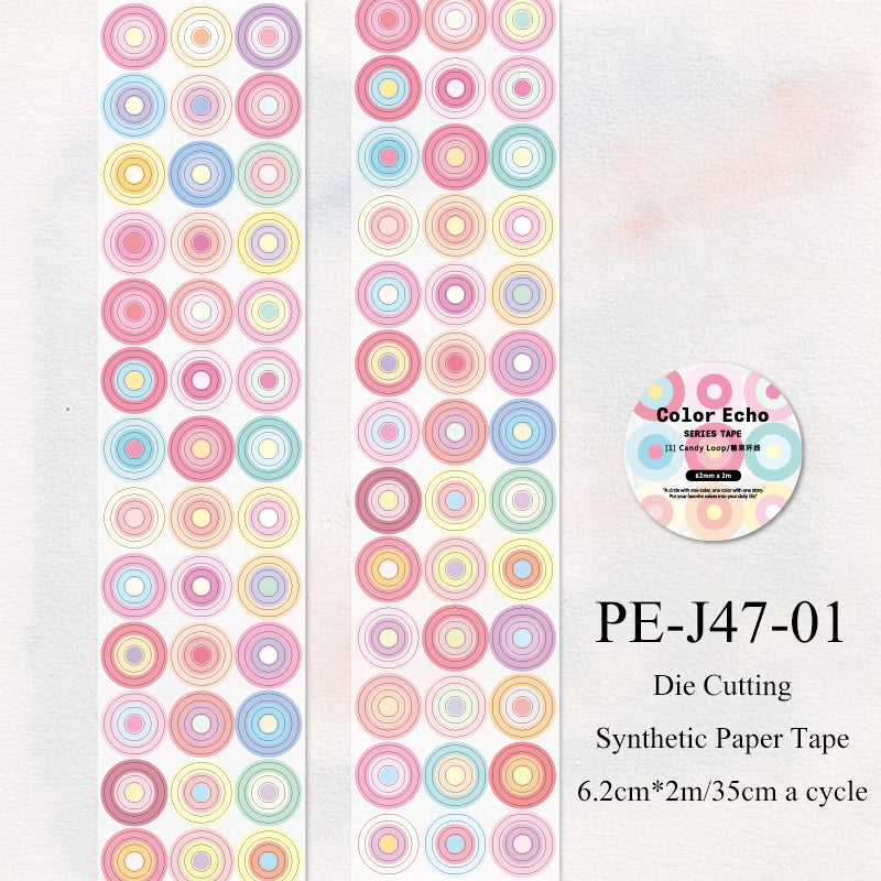 Color Echo Series Die Cutting Synthetic Paper Tape
