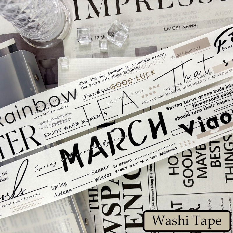 Whole Roll 5.5cm*5m Four Seasons Singing Die Cutting Washi/PET Tape
