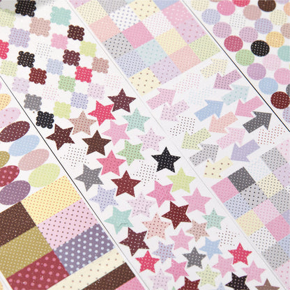 Polka Dot Control Series Die Cutting Flash Synthetic Paper Tape featuring dot designs for journaling, scrapbooking and collage