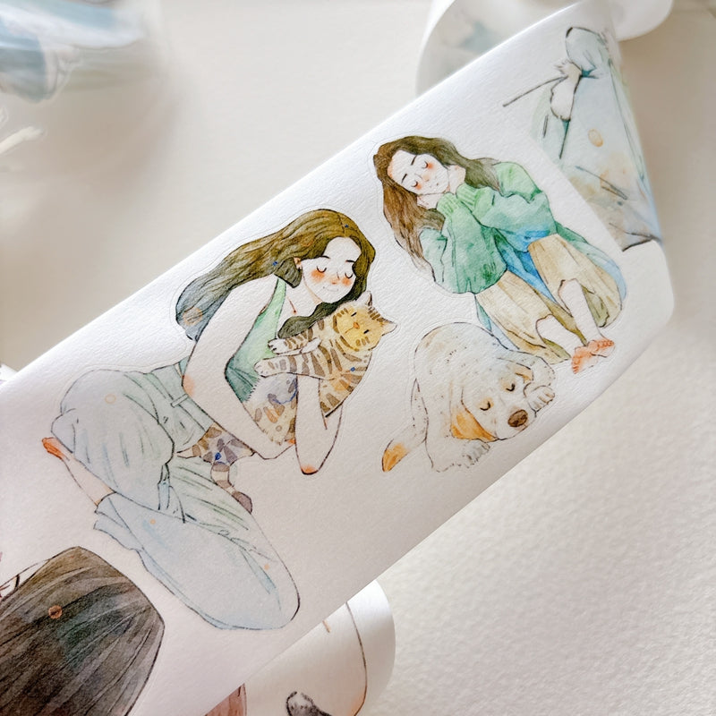 6cm*333cm Pet Companionship Die Cutting Washi/PET/Fog PET Tape
