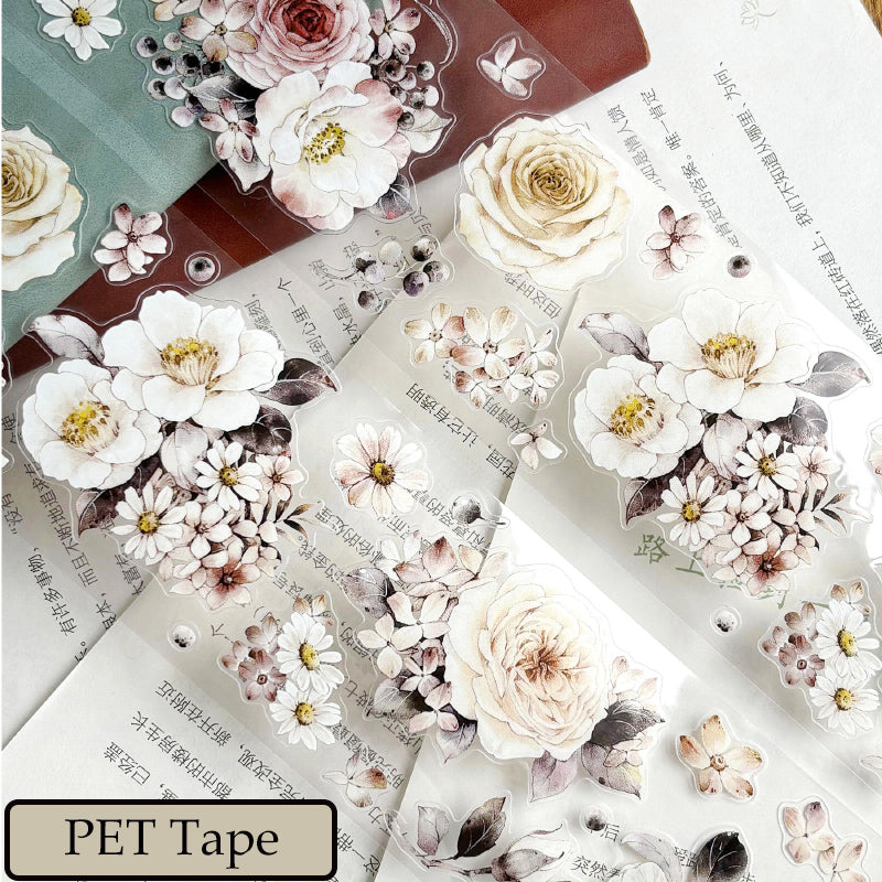 Ink Fragrance Flower Die-Cutting Washi Tape - Sample 100cm