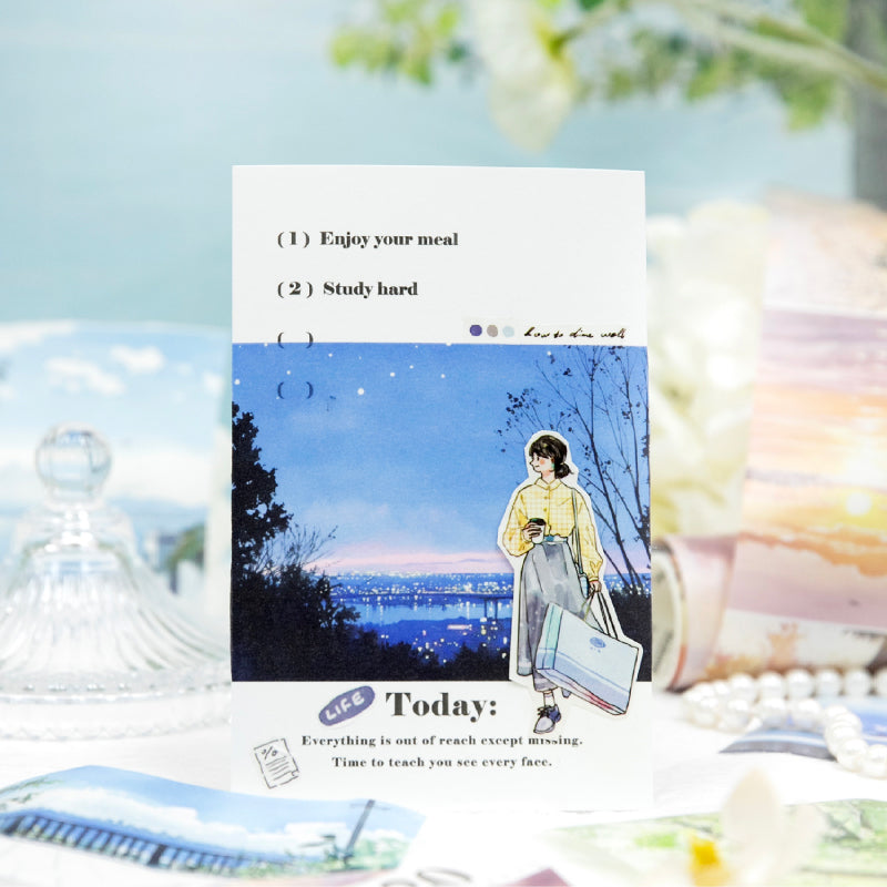 Letter of Scenic Series Washi Tape featuring letter designs for journaling, scrapbooking and collage