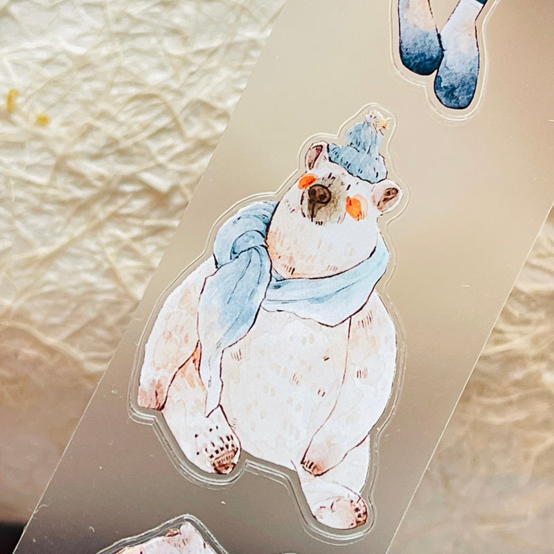 4cm*333cm Cute doll Die Cutting Washi/PET/Fog PET Tape for journaling, scrapbooking and collage