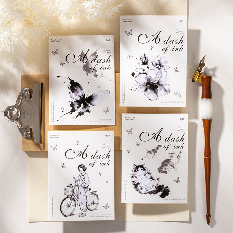 Dash Of Ink Series Sticker for journaling, scrapbooking and collage