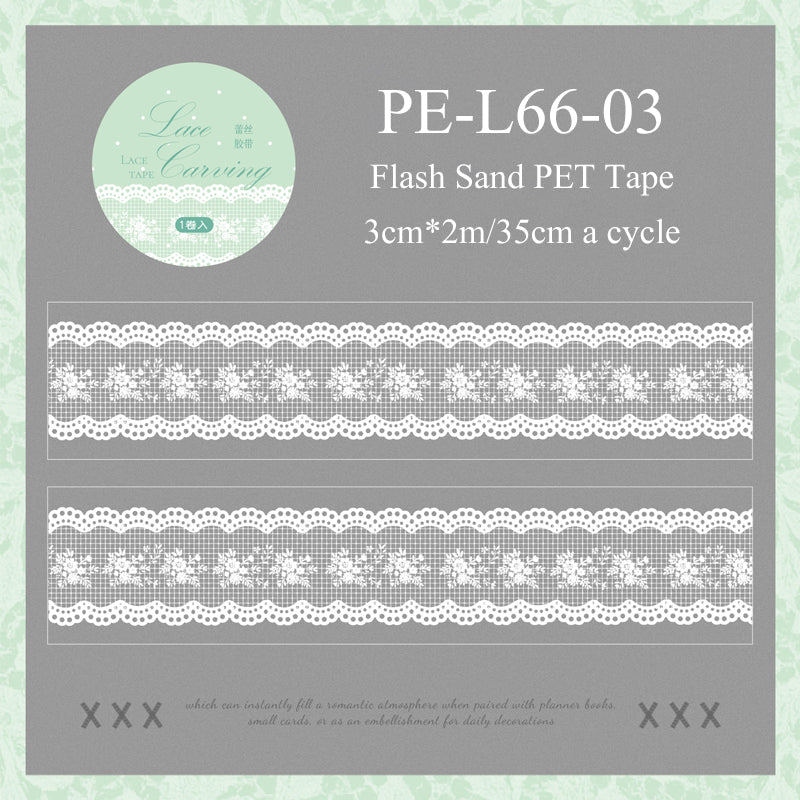 Lace Markings Series Flash Sand PET Tape