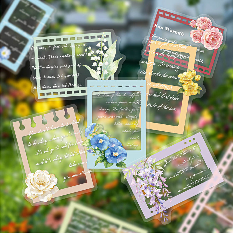 Flower Lane Post Series Sticker featuring flower, and post designs for journaling, scrapbooking and collage