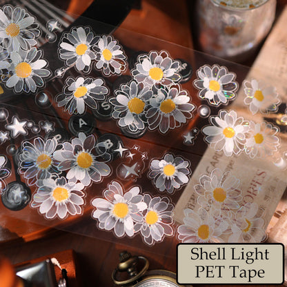 5cm*100cm Air Garden Die Cutting Shell Gold/Shell Silver/Shell Light PET Tape