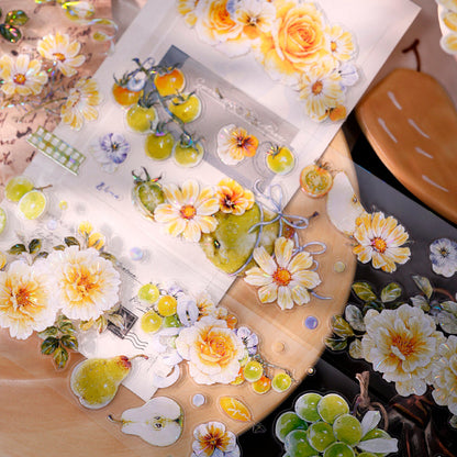 Whole Roll 6cm*5m Grape Vine Die Cutting Washi/PET/Shell Light Washi/PET Tape