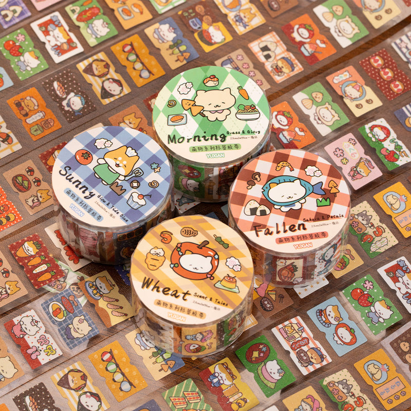 Mega Cute Series Die Cutting Flash Coated Paper Tape for journaling, scrapbooking and collage