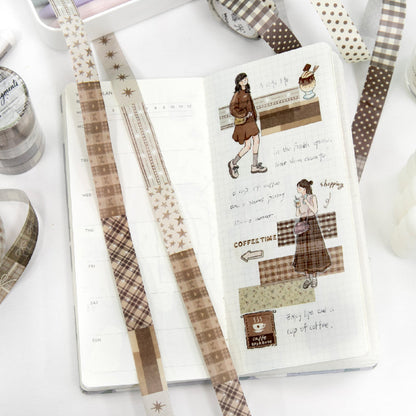 Fabric Fragment Series Washi Tape Set for journaling, scrapbooking and collage