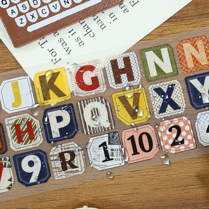 Alphabet Land Die Cutting Fog PET Tape for journaling, scrapbooking and collage