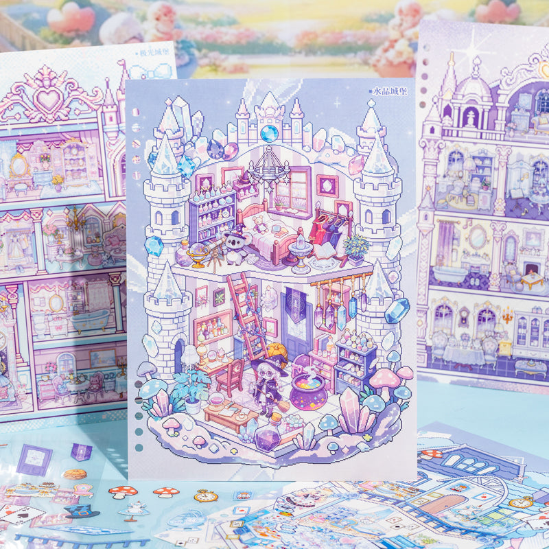 Fairy Tales World 3D Sticker Book featuring fairy, tale, and book designs for journaling, scrapbooking and collage