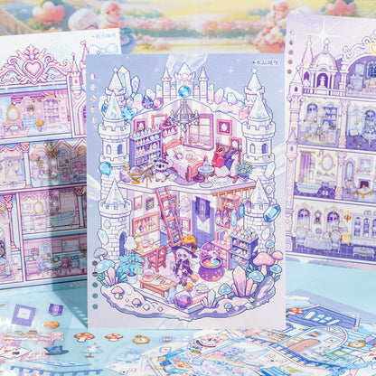 Fairy Tales World 3D Sticker Book featuring fairy, tale, and book designs for journaling, scrapbooking and collage