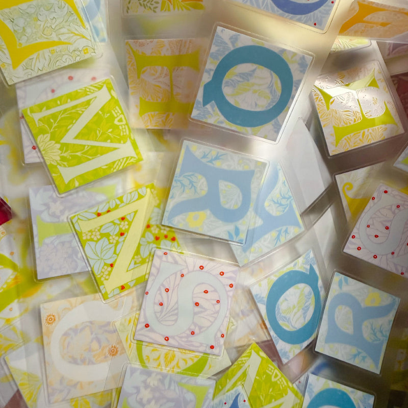 4cm*100cm Herbaceous Letters Die Cutting Washi/Fog PET/Flash Sand PET Tape