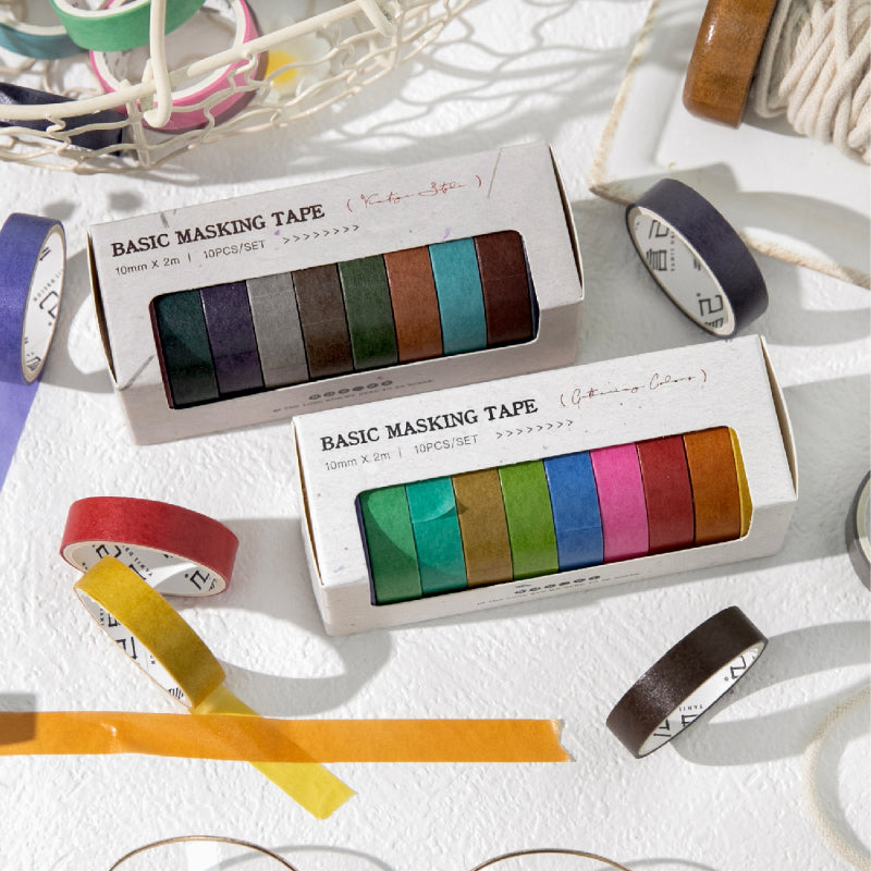 Basic Life Series Washi Tape Set for journaling, scrapbooking and collage