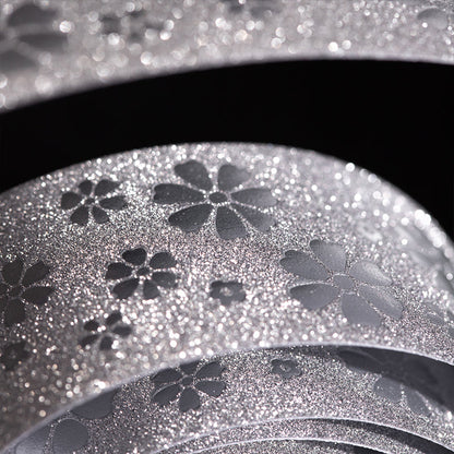 Lively Silver Color Series Special Paper Tape featuring silver, and color designs for journaling, scrapbooking and collage
