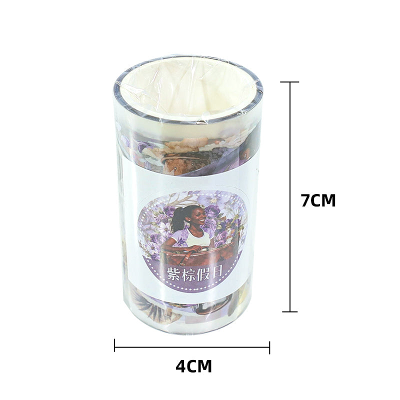 Purple Brown Holiday PET Tape featuring brown designs for journaling, scrapbooking and collage