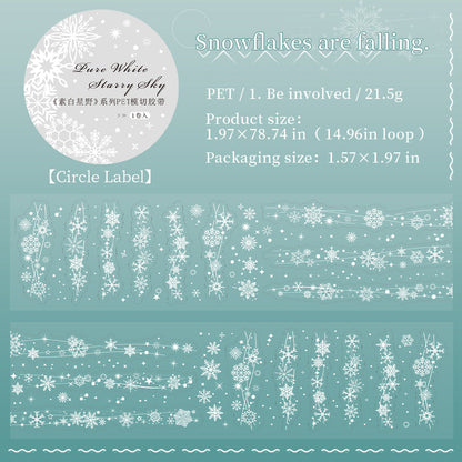 White Starfield Series Die Cutting PET Tape