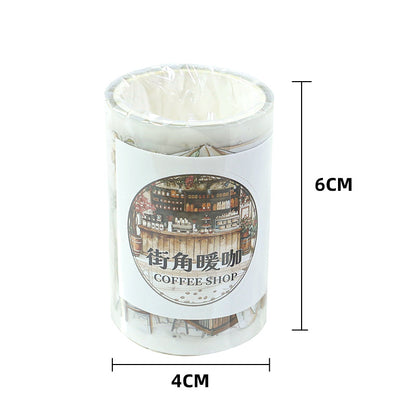 Warm Coffee Corner Die Cutting Fog PET Tape for journaling, scrapbooking and collage
