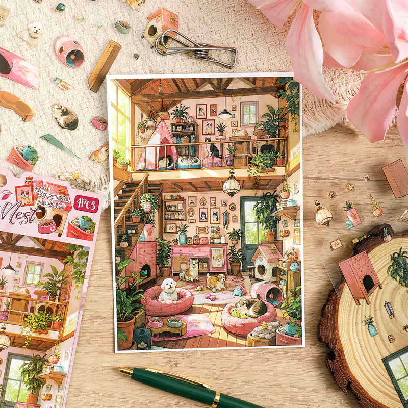 Quiet Gentle Narrative Series 3D Sticker for journaling, scrapbooking and collage