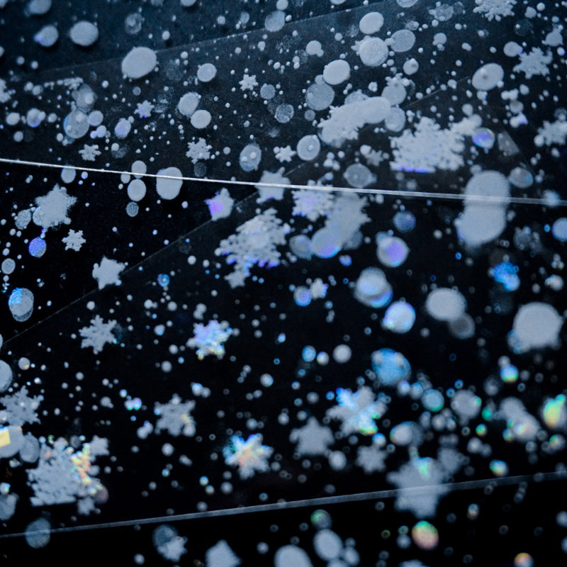 Whole Roll 6cm*5m Starry Dust Snow Shell Light PET Tape