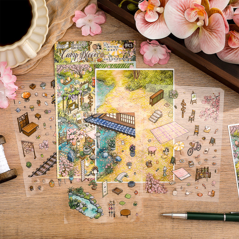 Four Seasons Light Series 3D Sticker featuring sea, and light designs for journaling, scrapbooking and collage