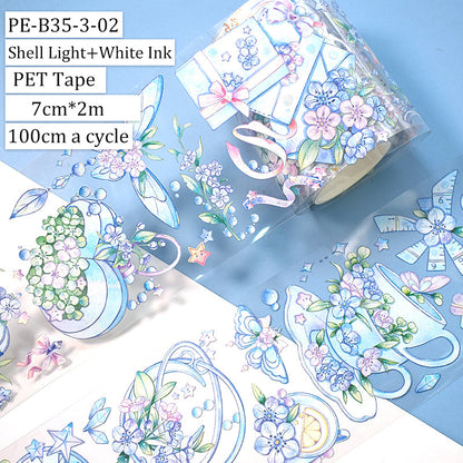 Romantic letter Washi/Shell Light PET Tape