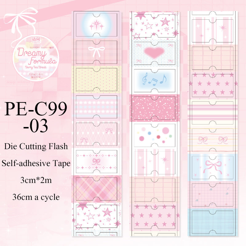 Dream Recipe Series Die Cutting Flash Self-adhesive Tape