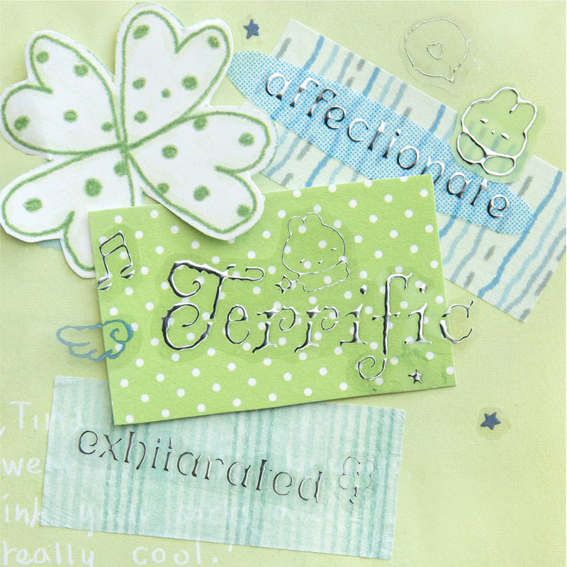 Rolling Characters Series Die Cutting Silver Stamping PET Tape